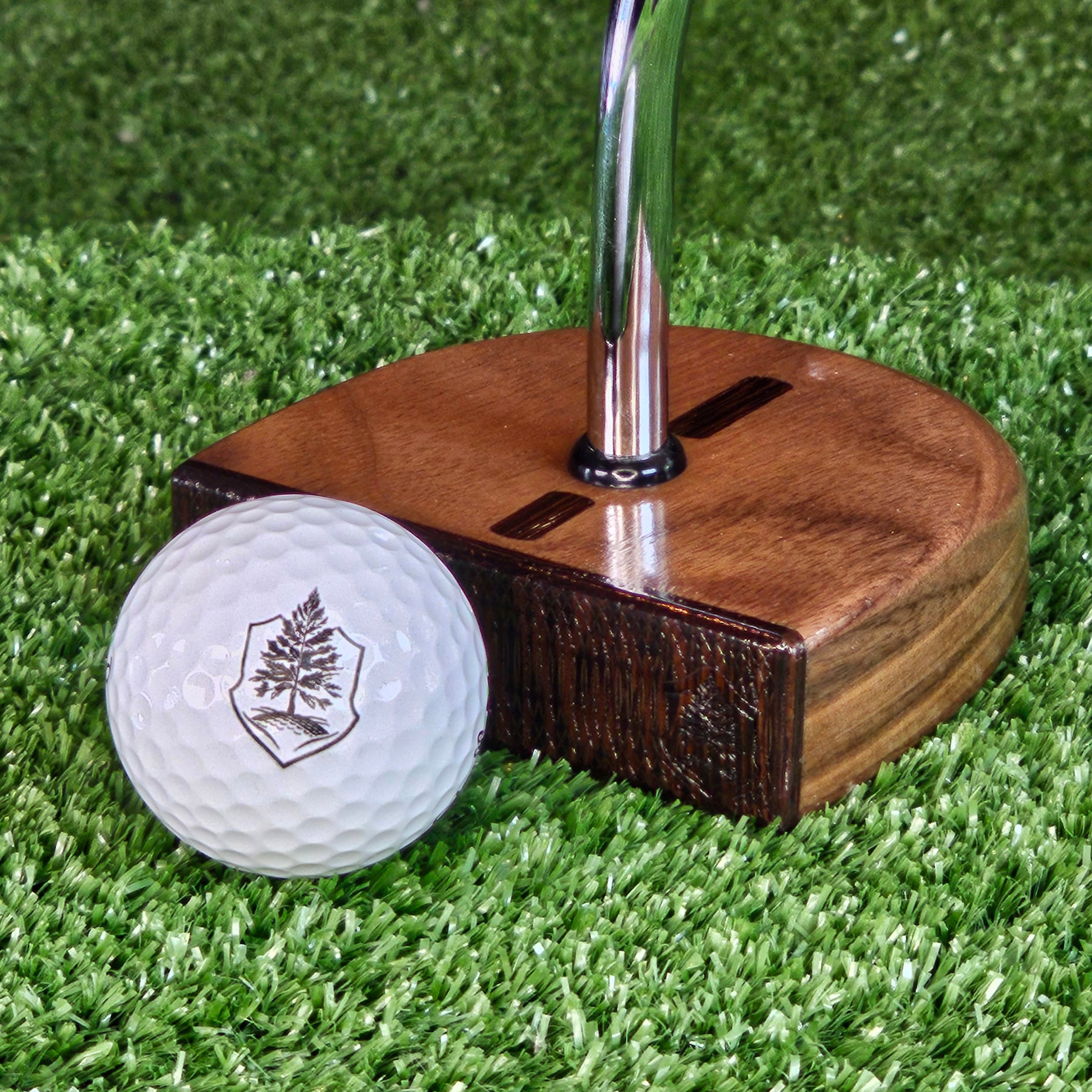Walnut and Exotic Wenge wood center shaft putter FATTY style
