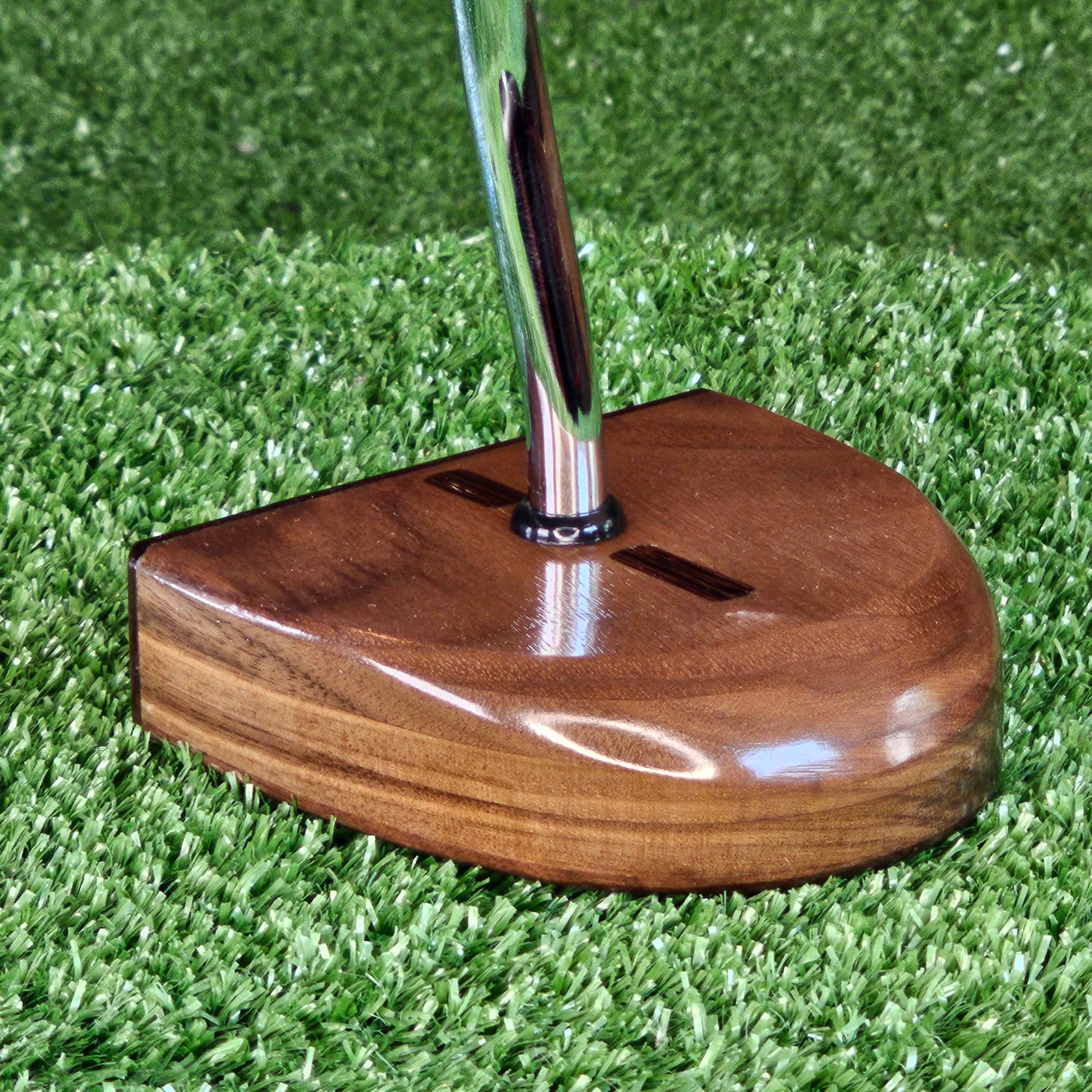 Walnut and Exotic Wenge wood center shaft putter FATTY style