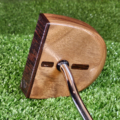 Walnut and Exotic Wenge wood center shaft putter FATTY style
