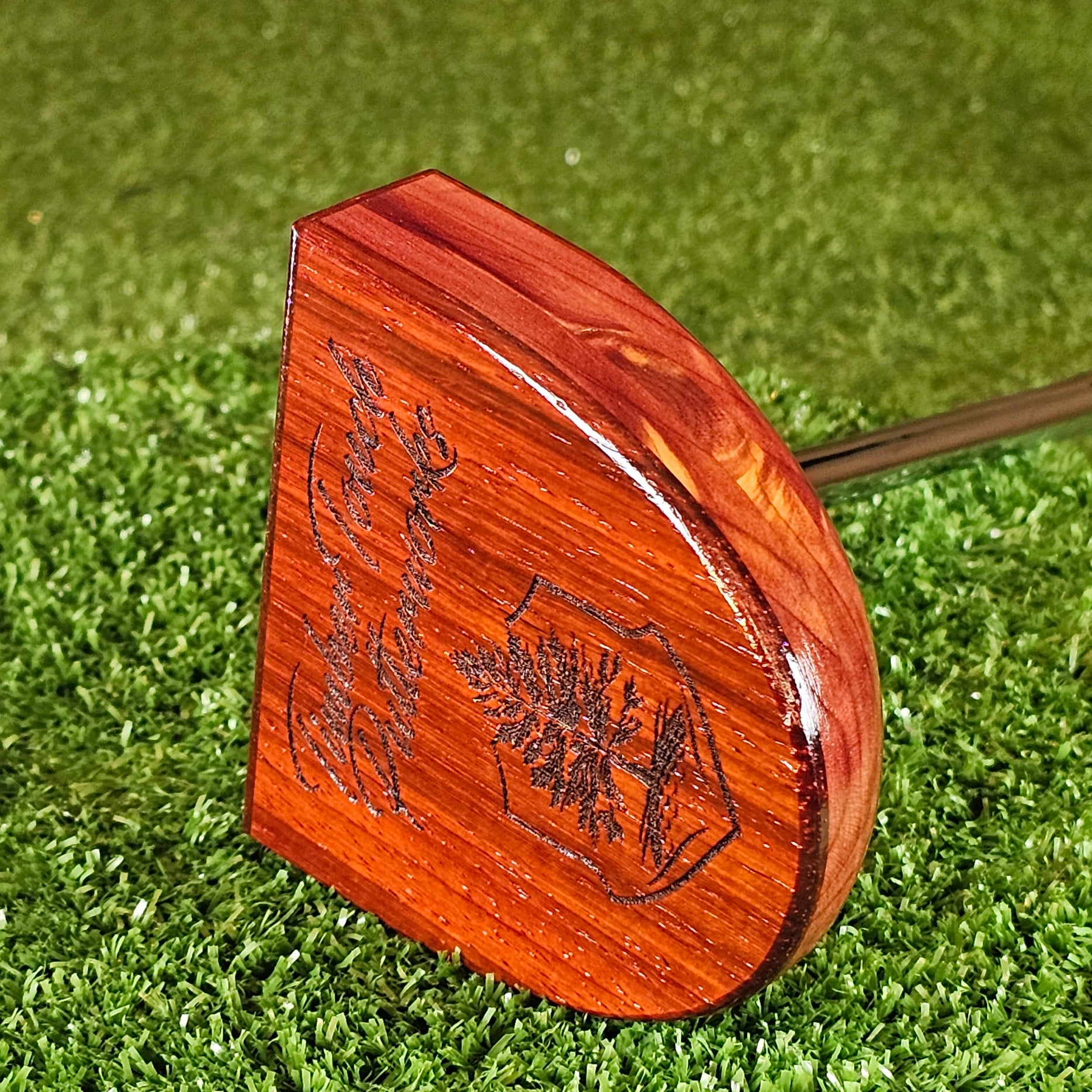 Exotic Padauk wood and Red Cedar Putter LEFTY