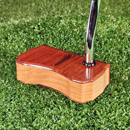 Tigerwood and Red Oak Blade wood putter LEFTY