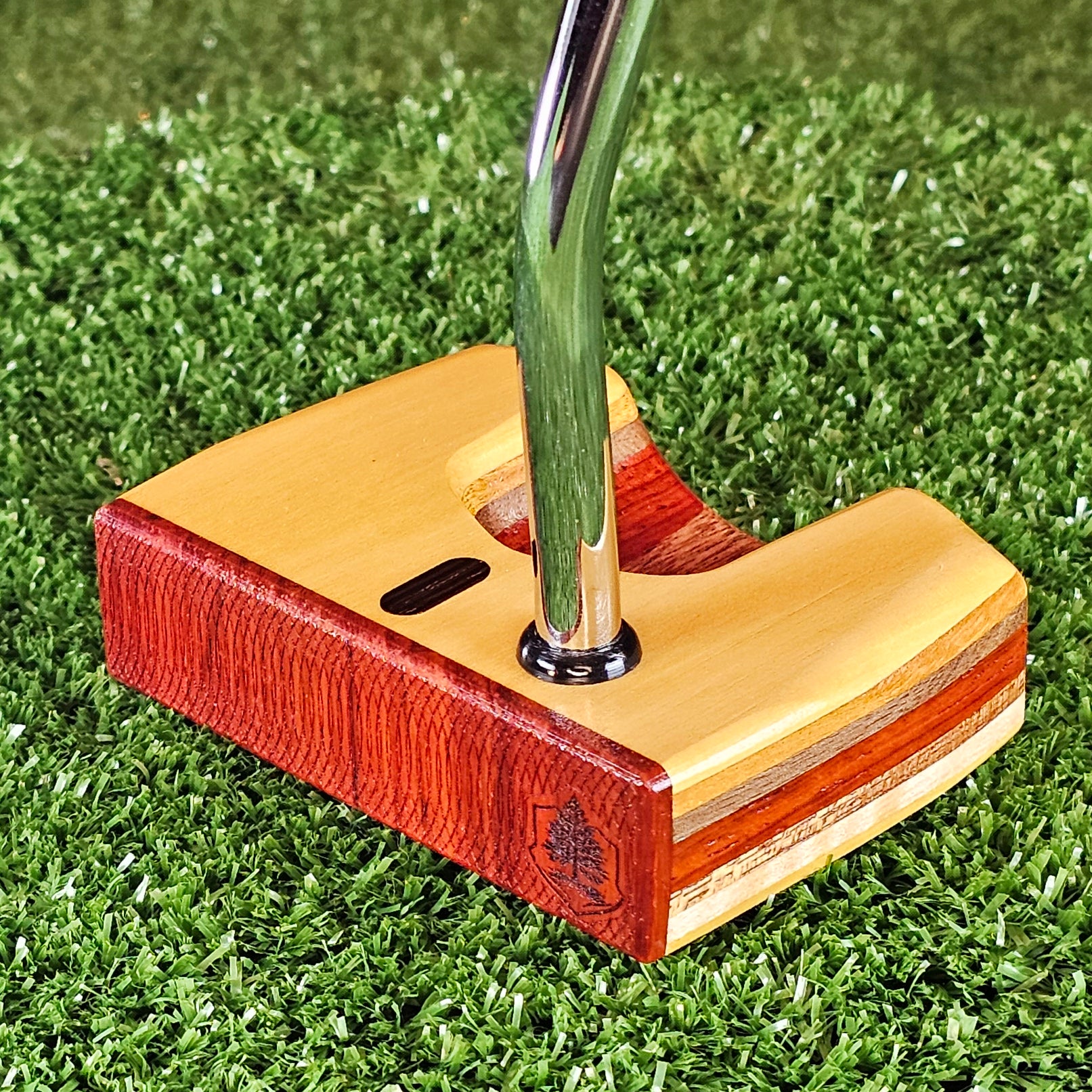 Sunstroke style Yellowheart exotic wood Woodrich Regal Putter