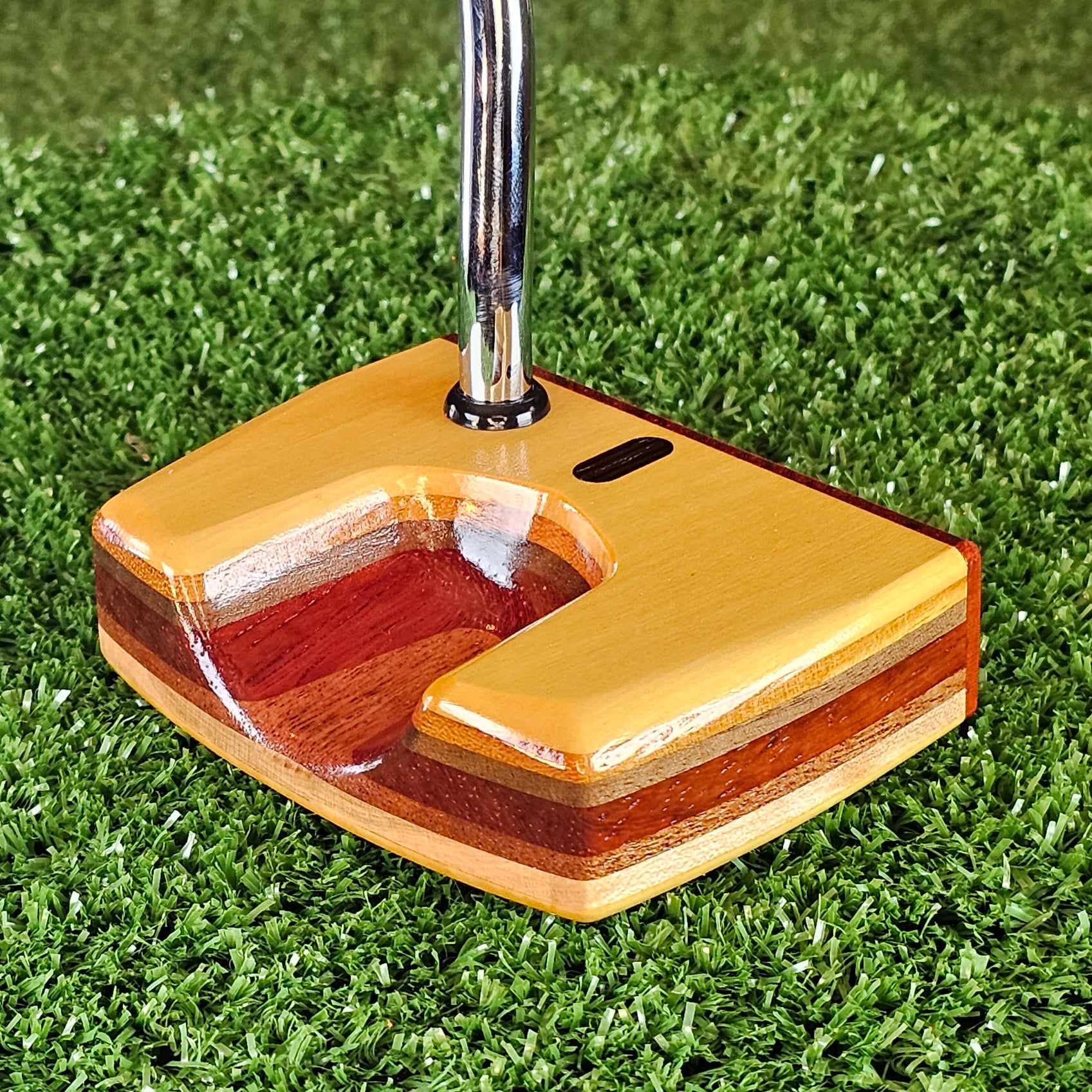 Sunstroke style Yellowheart exotic wood Woodrich Regal Putter