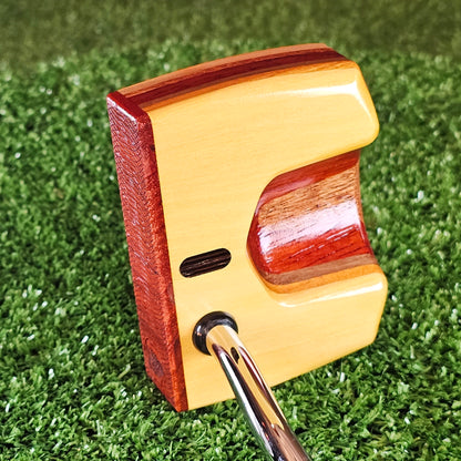 Sunstroke style Yellowheart exotic wood Woodrich Regal Putter