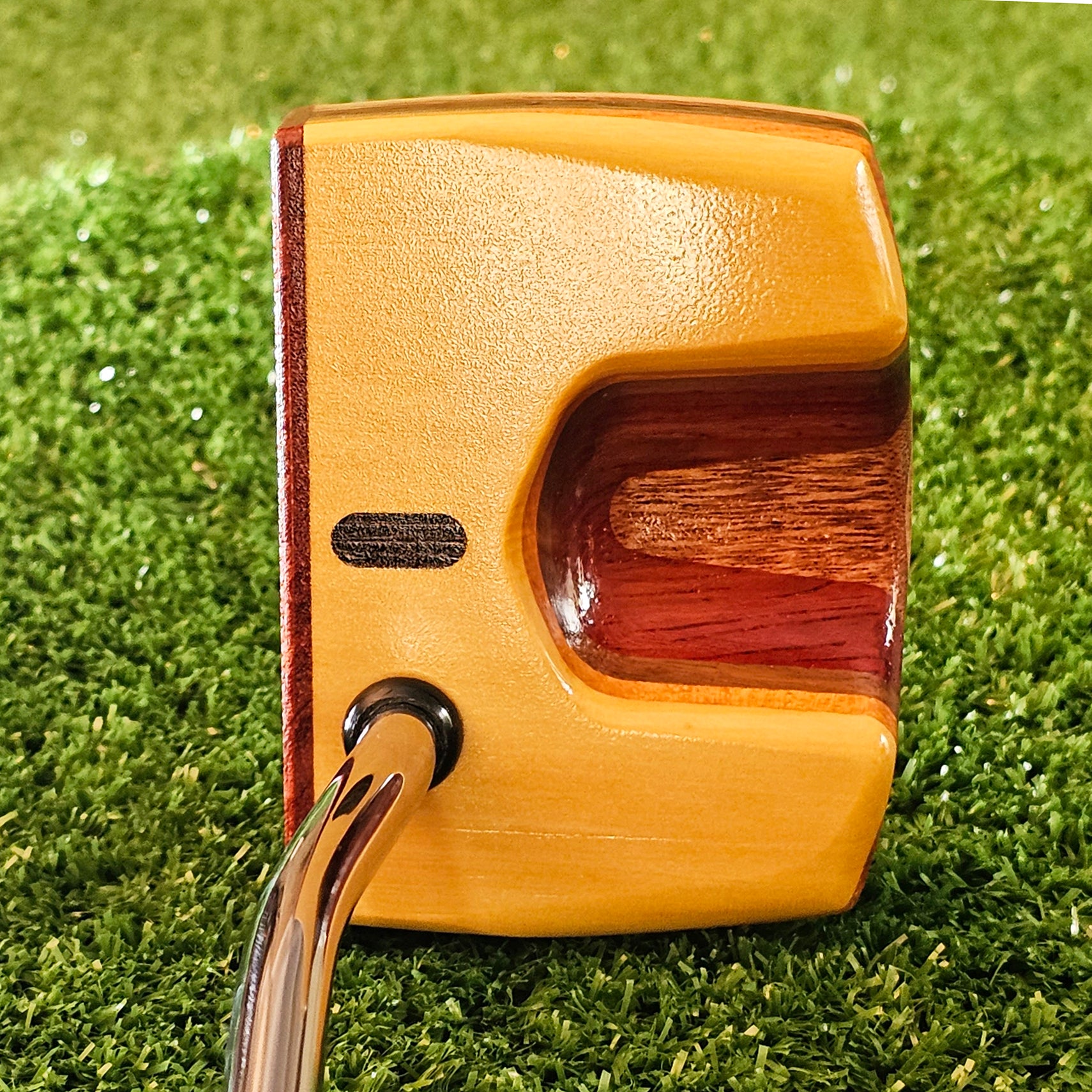 Sunstroke style Yellowheart exotic wood Woodrich Regal Putter