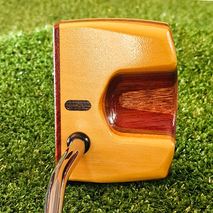 Sunstroke style Yellowheart exotic wood Woodrich Regal Putter