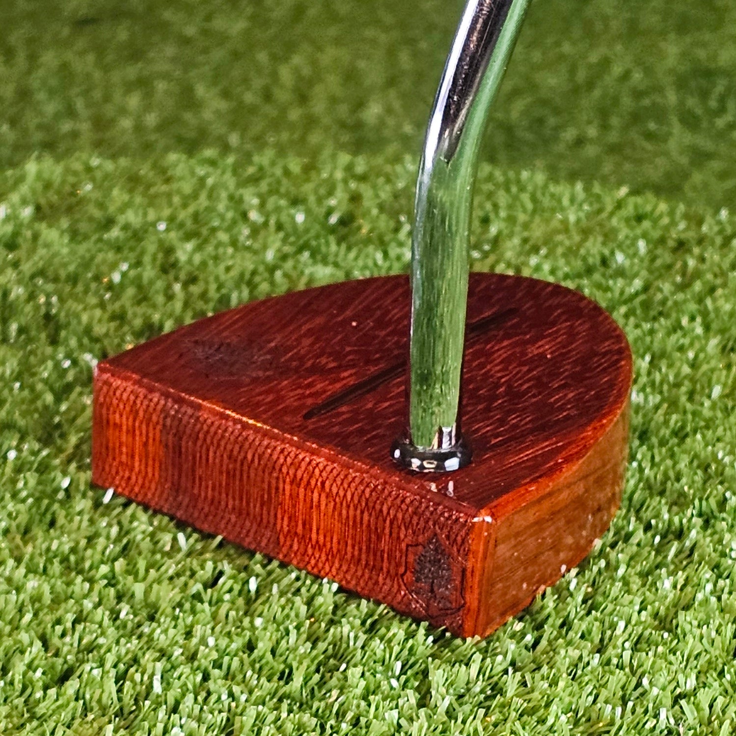 Exotic Padauk wood putter with Wenge wood inlay