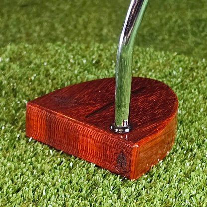 Exotic Padauk wood putter with Wenge wood inlay