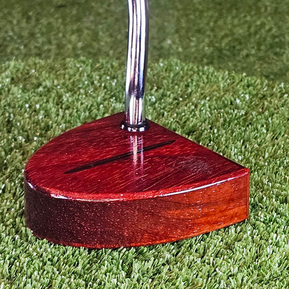 Exotic Padauk wood putter with Wenge wood inlay