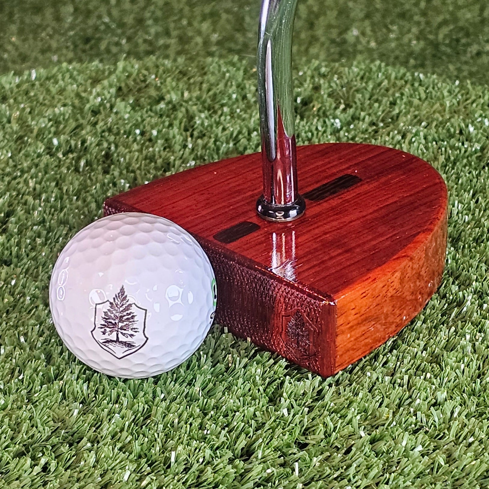 Exotic Padauk center shaft wood putter PROTOTYPE zero torque