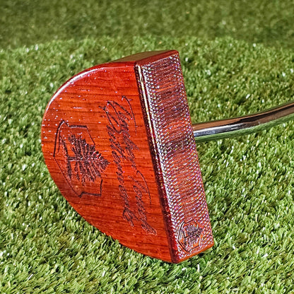 Exotic Padauk center shaft wood putter PROTOTYPE zero torque