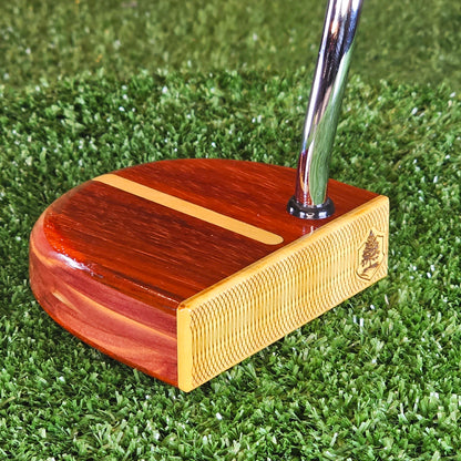 Sunfire wood putter with exotic Padauk and Yellowheart FATTY style