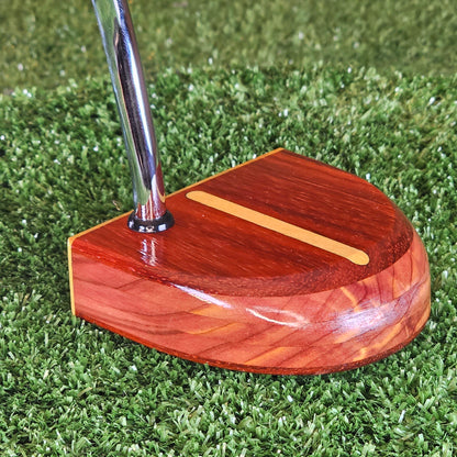 Sunfire wood putter with exotic Padauk and Yellowheart FATTY style
