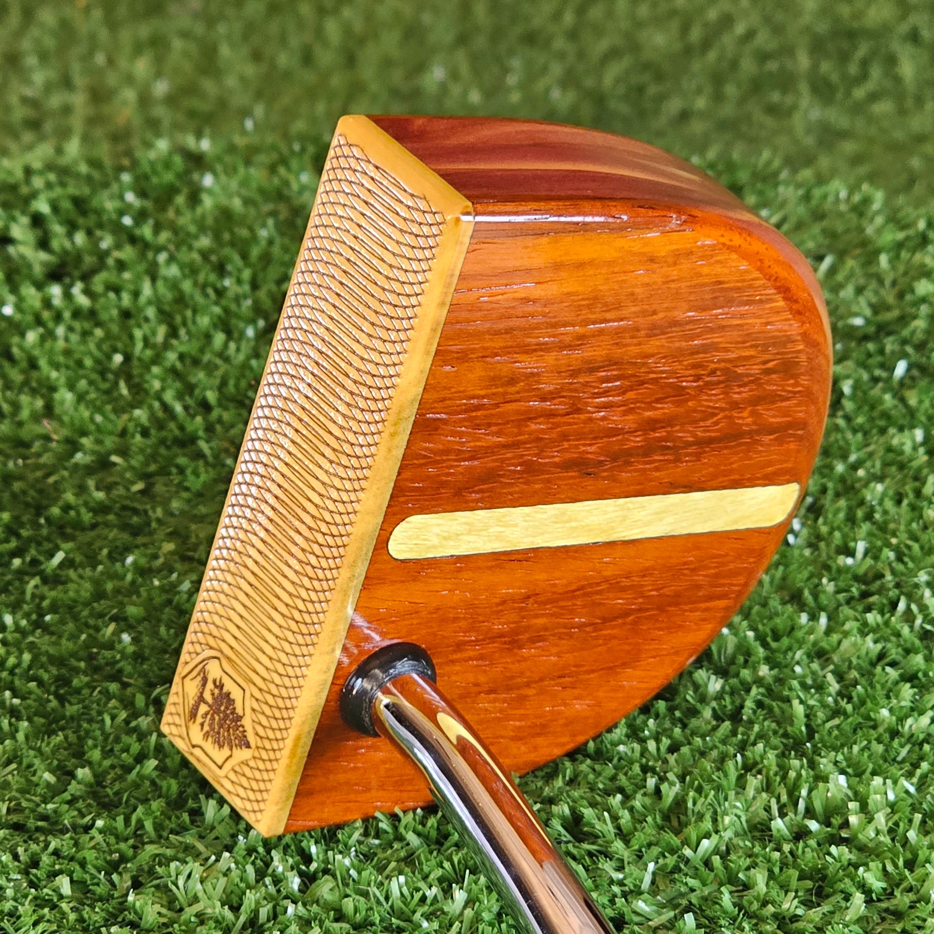 Sunfire wood putter with exotic Padauk and Yellowheart FATTY style