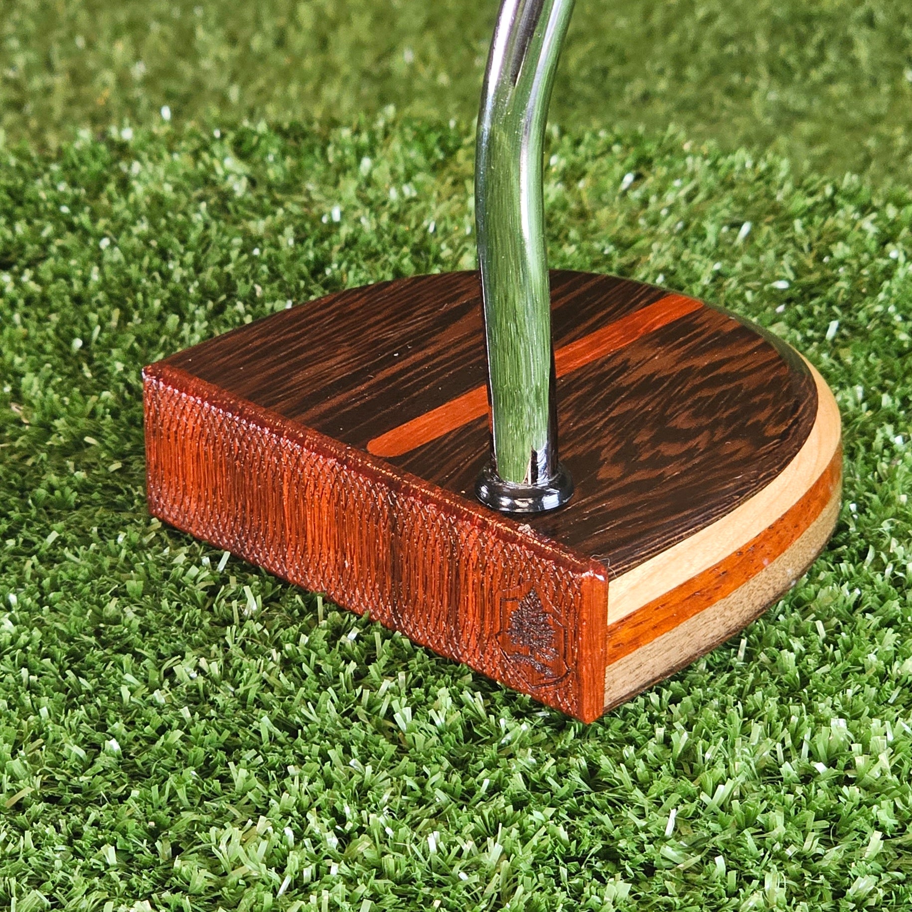 Nightfire wood putter with exotic Wenge and Padauk FATTY style