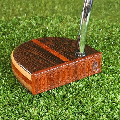 Nightfire wood putter with exotic Wenge and Padauk FATTY style