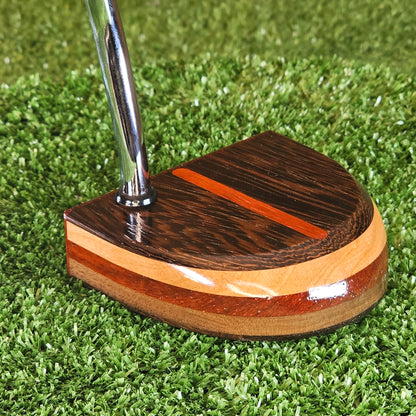Nightfire wood putter with exotic Wenge and Padauk FATTY style