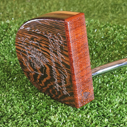 Nightfire wood putter with exotic Wenge and Padauk FATTY style