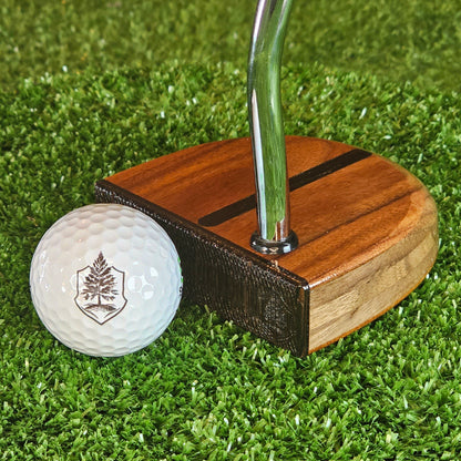 Heritage wood putter with exotic Rosewood and Walnut FATTY style