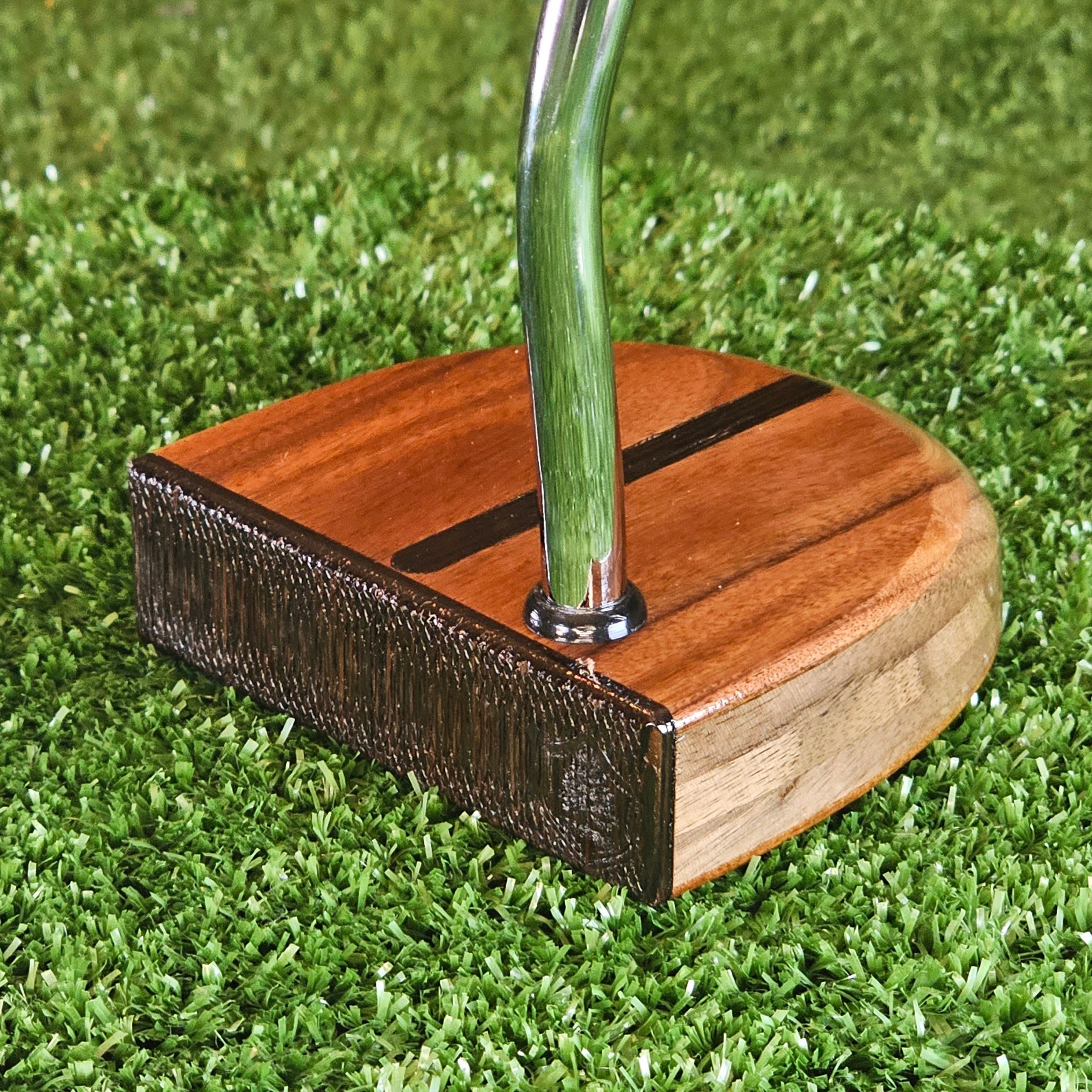 Heritage wood putter with exotic Rosewood and Walnut FATTY style