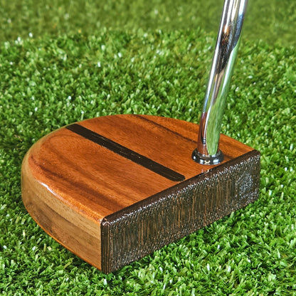 Heritage wood putter with exotic Rosewood and Walnut FATTY style