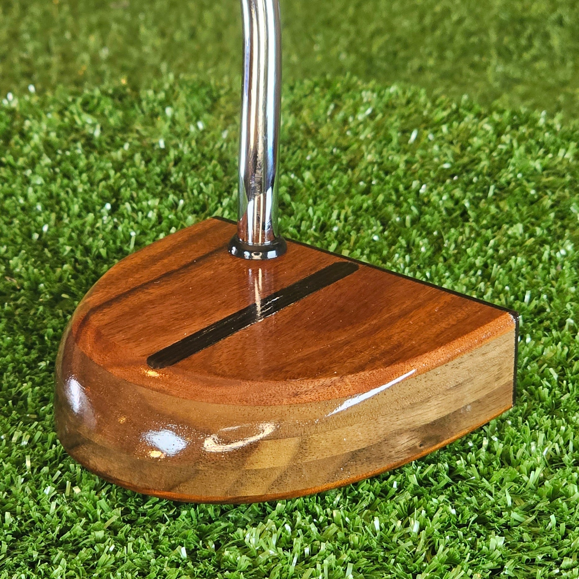 Heritage wood putter with exotic Rosewood and Walnut FATTY style