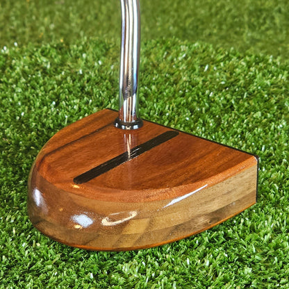 Heritage wood putter with exotic Rosewood and Walnut FATTY style
