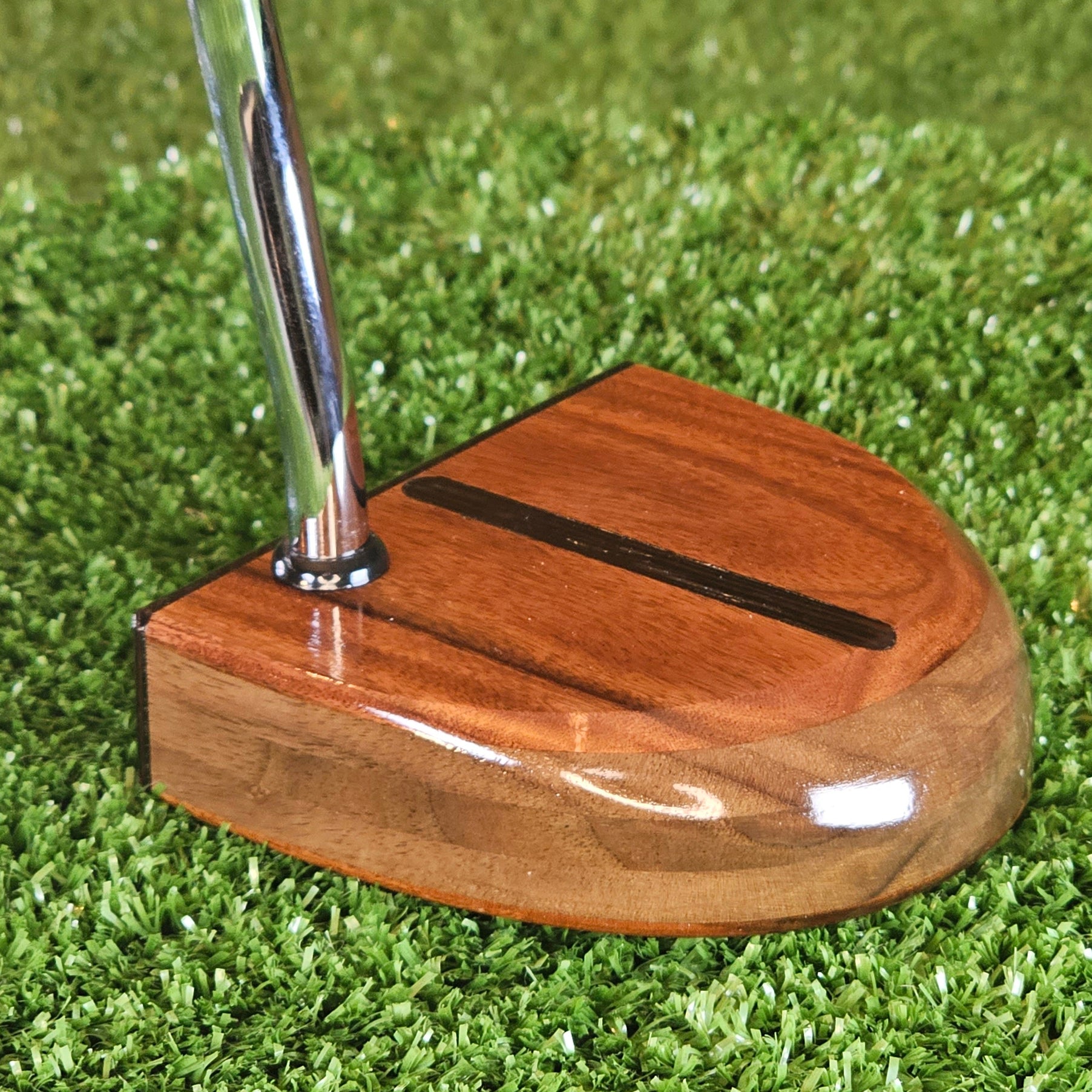 Heritage wood putter with exotic Rosewood and Walnut FATTY style