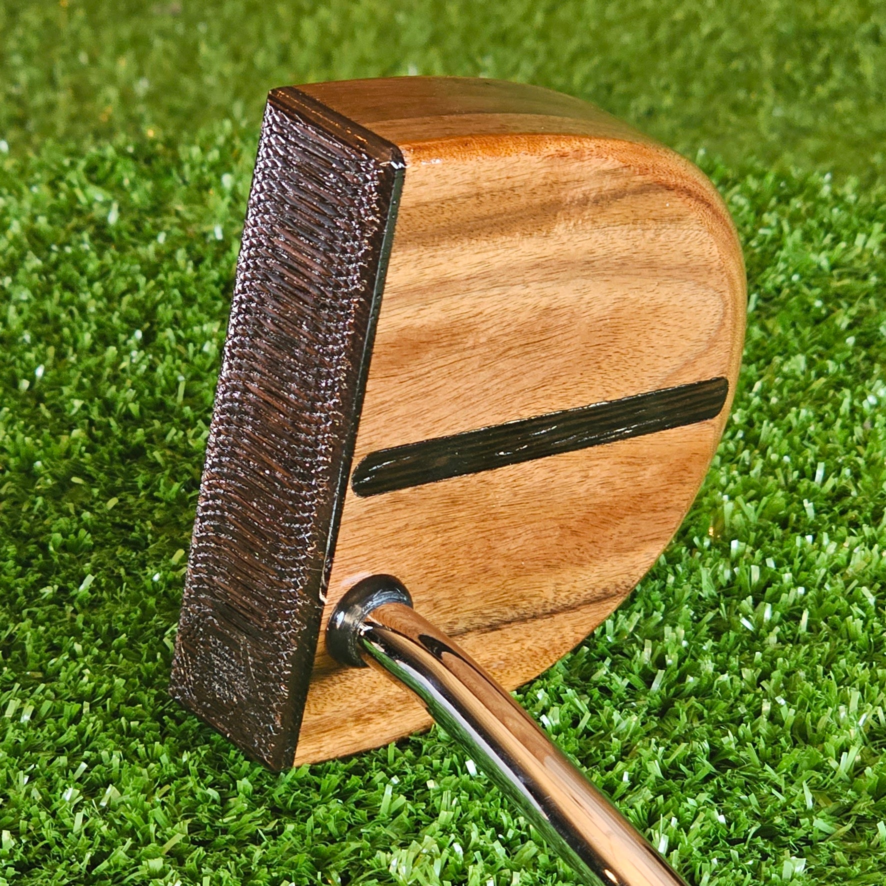 Heritage wood putter with exotic Rosewood and Walnut FATTY style