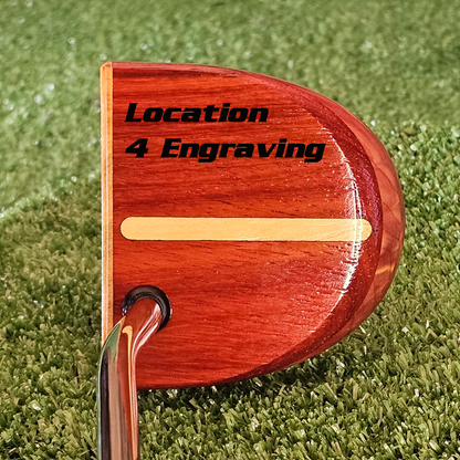 Sunfire wood putter with exotic Padauk and Yellowheart FATTY style