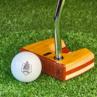 Canarywood and Padauk exotic wood Woodrich Regal Putter