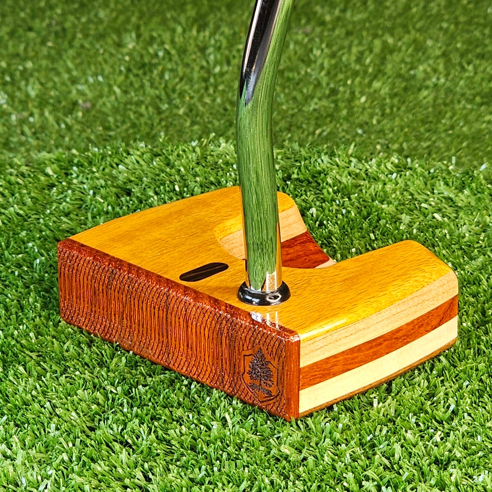 Canarywood and Padauk exotic wood Woodrich Regal Putter