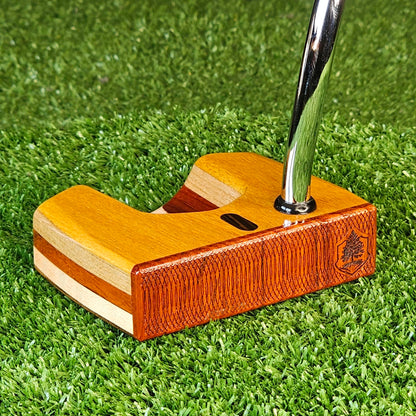 Canarywood and Padauk exotic wood Woodrich Regal Putter