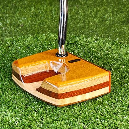 Canarywood and Padauk exotic wood Woodrich Regal Putter
