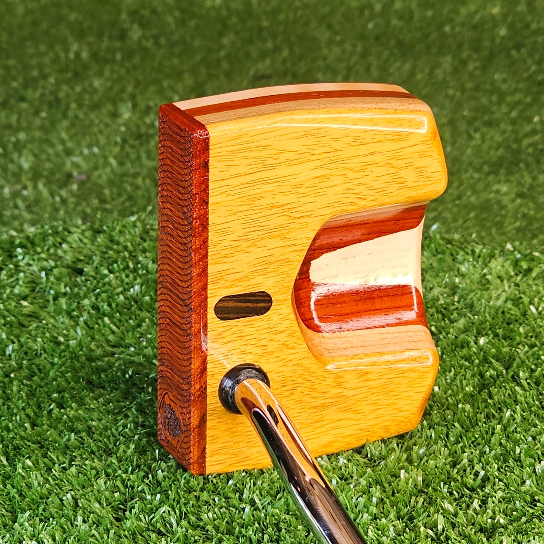 Canarywood and Padauk exotic wood Woodrich Regal Putter