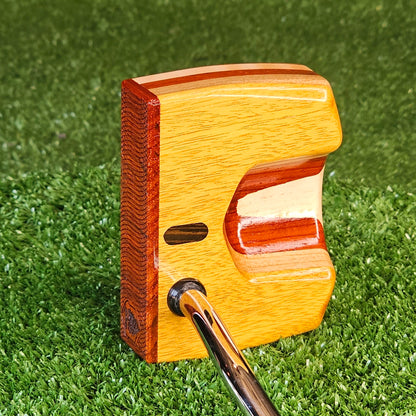 Canarywood and Padauk exotic wood Woodrich Regal Putter