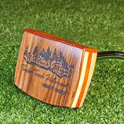 Canarywood and Padauk exotic wood Woodrich Regal Putter
