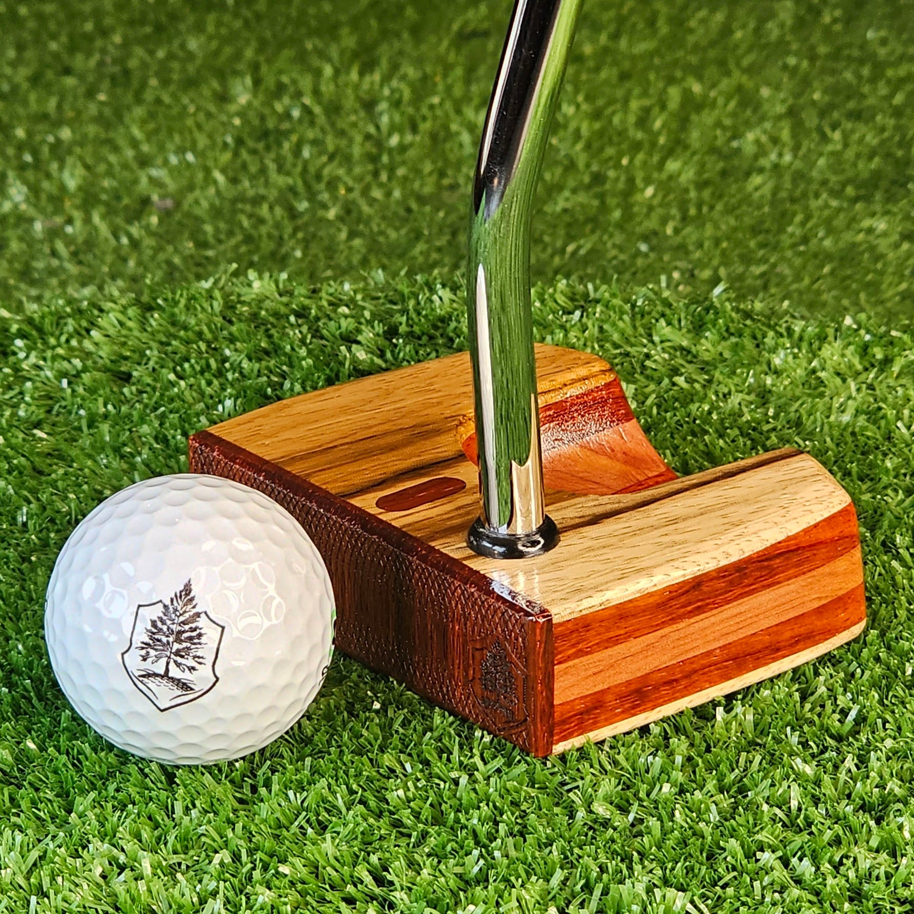 Zebrawood exotic wood and Padauk Woodrich Regal Putter