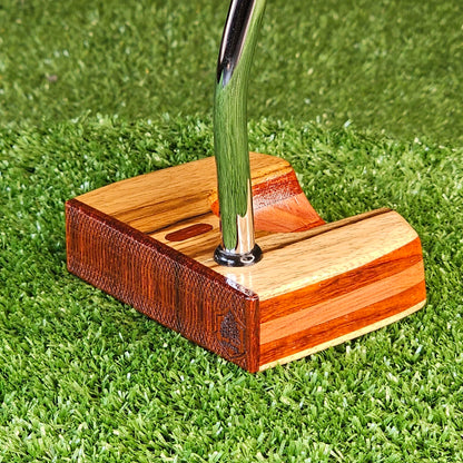 Zebrawood exotic wood and Padauk Woodrich Regal Putter