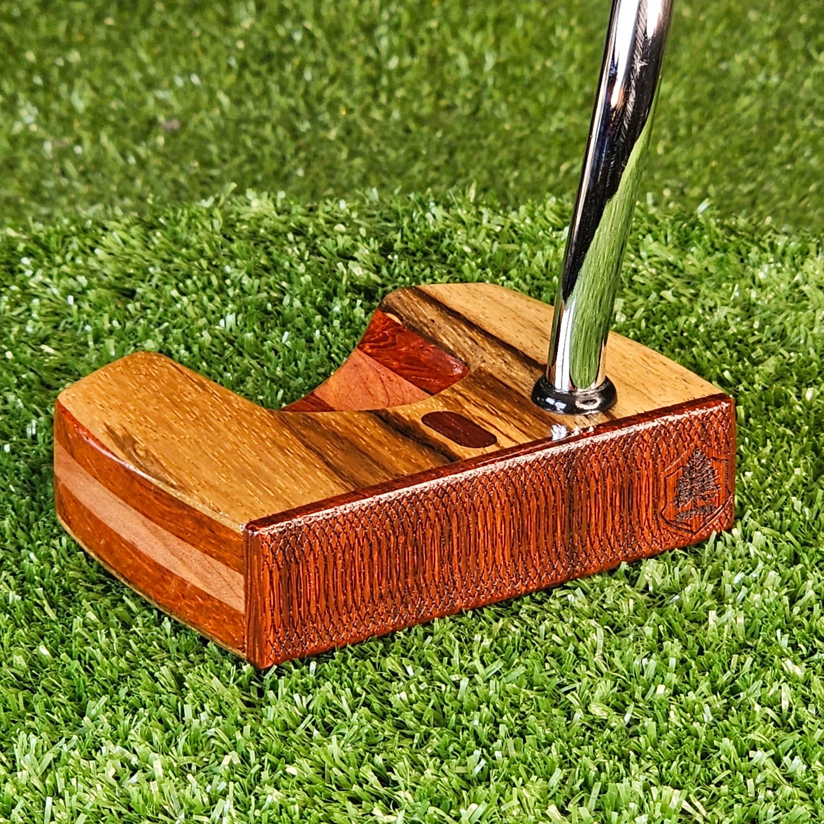 Zebrawood exotic wood and Padauk Woodrich Regal Putter