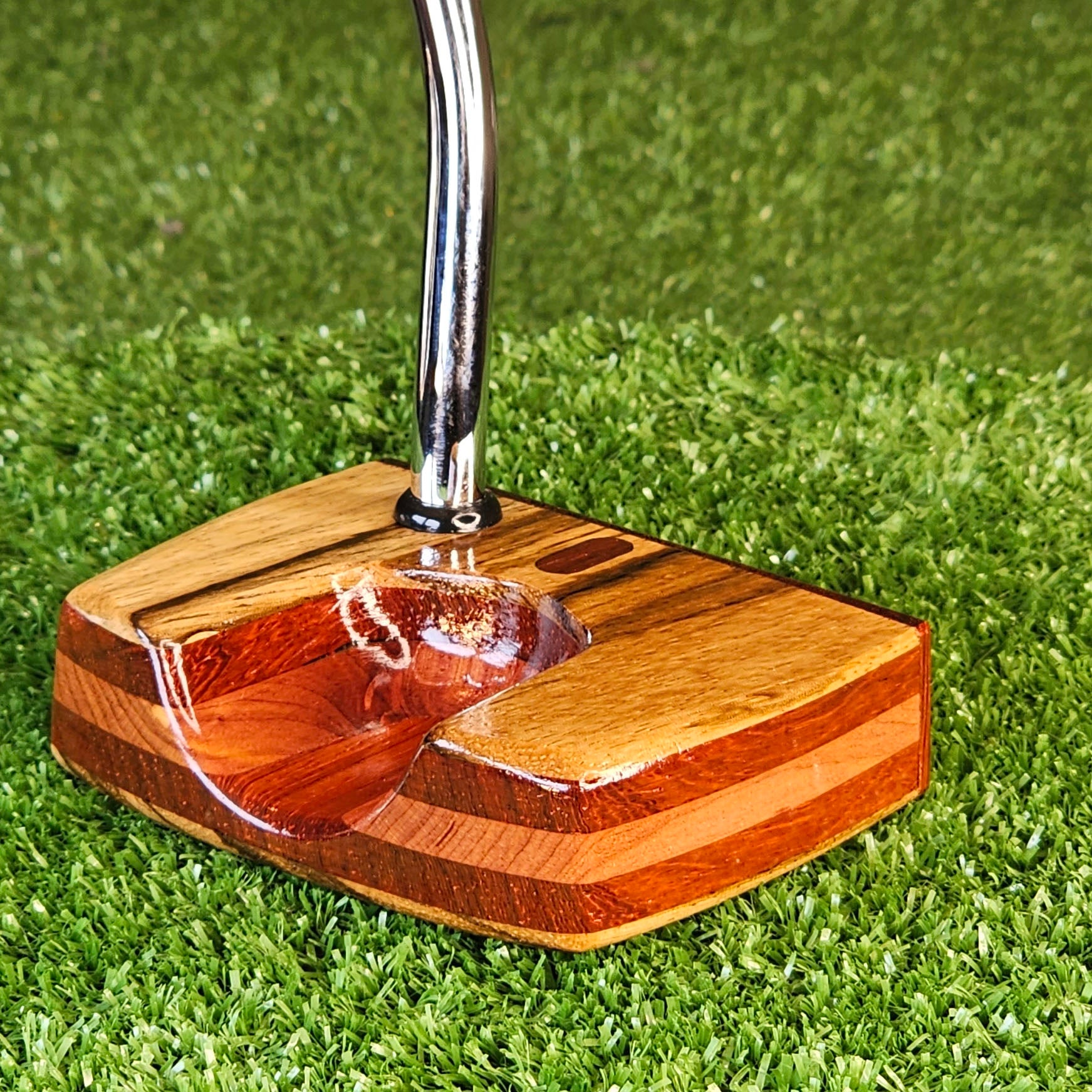Zebrawood exotic wood and Padauk Woodrich Regal Putter
