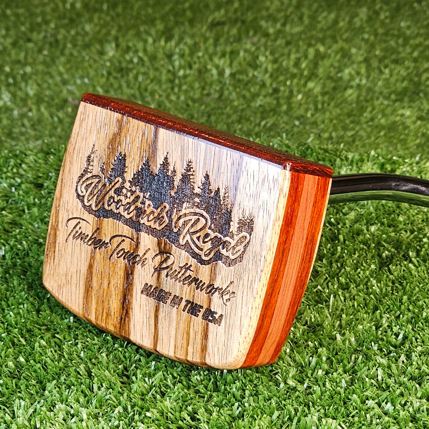 Zebrawood exotic wood and Padauk Woodrich Regal Putter