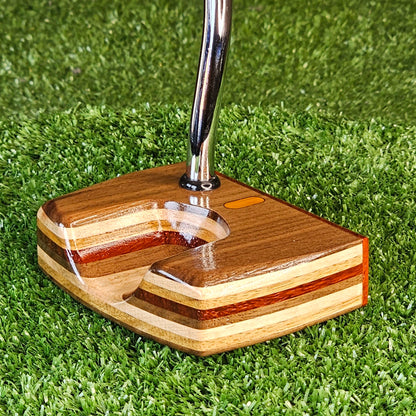 Walnut and Padauk exotic wood Woodrich Regal Putter