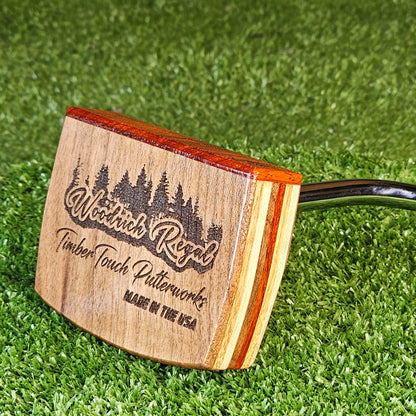 Walnut and Padauk exotic wood Woodrich Regal Putter