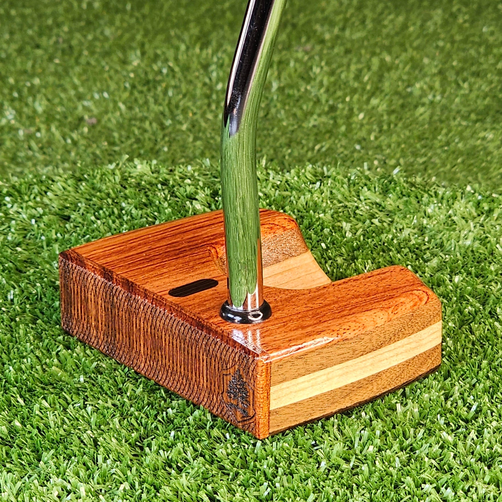 Rosewood exotic wood with Walnut and Oak Woodrich Regal Putter