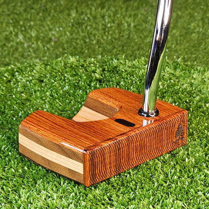 Rosewood exotic wood with Walnut and Oak Woodrich Regal Putter