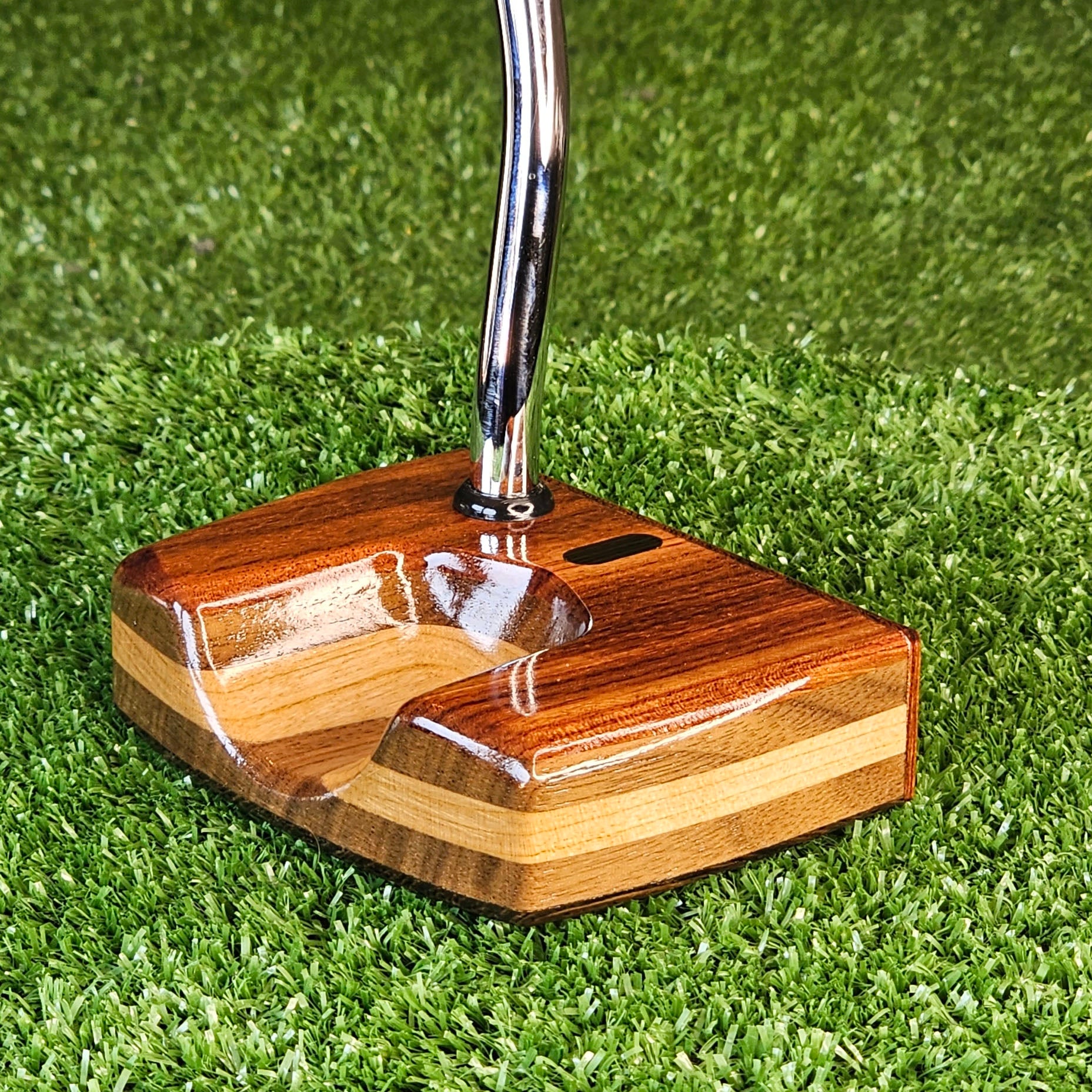Rosewood exotic wood with Walnut and Oak Woodrich Regal Putter