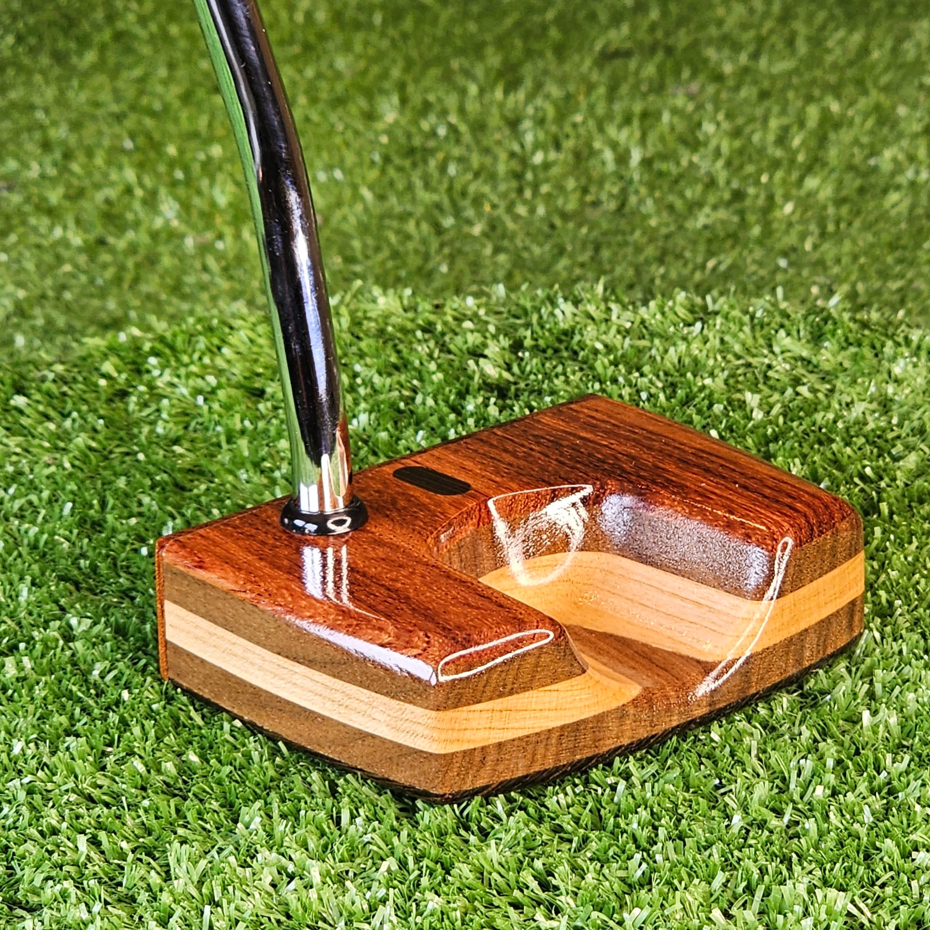 Rosewood exotic wood with Walnut and Oak Woodrich Regal Putter