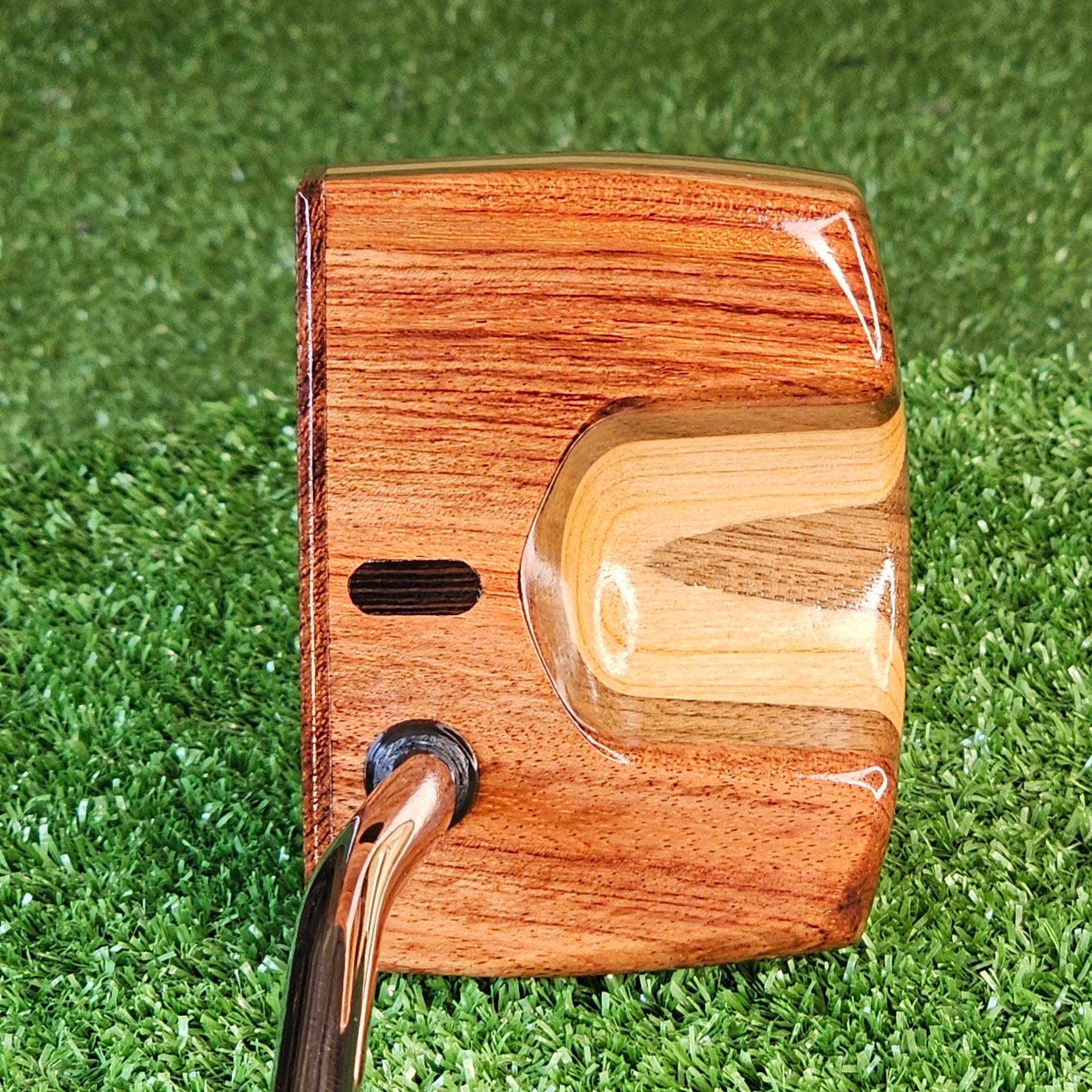 Rosewood exotic wood with Walnut and Oak Woodrich Regal Putter