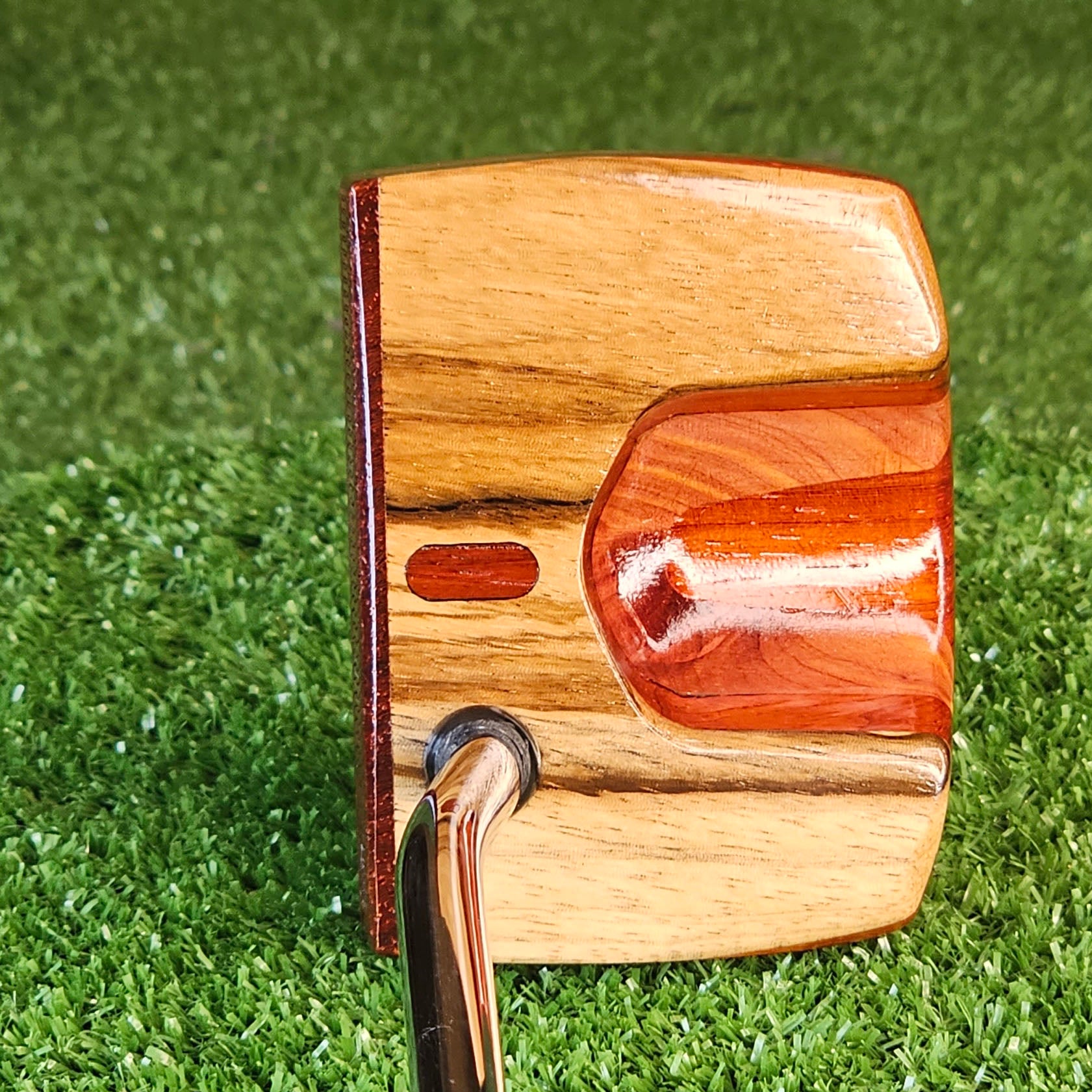 Zebrawood exotic wood and Padauk Woodrich Regal Putter